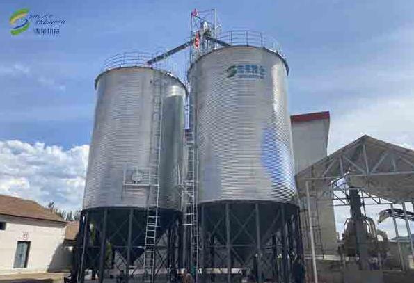 雪萊機械為山西晉中2臺250T錐底鋼板倉安裝調試完成